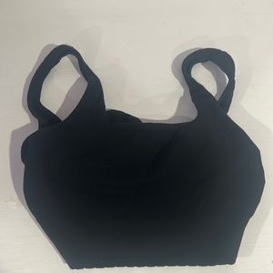 black cropped tank top